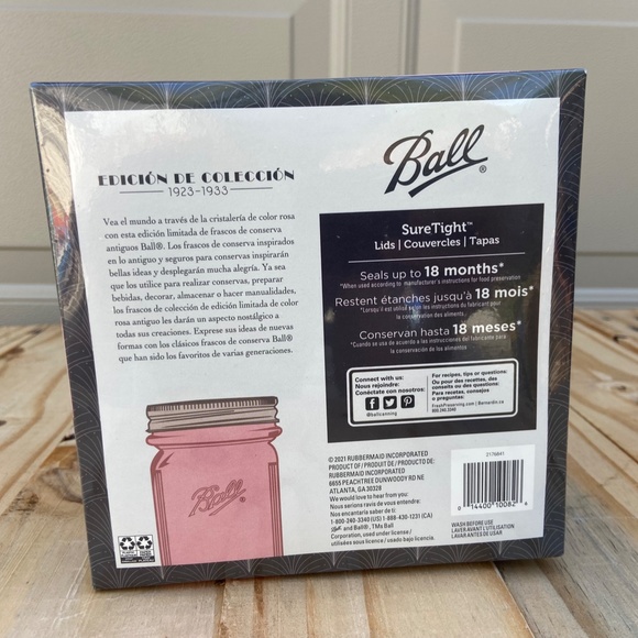 PINK vintage style Ball Mason jar, Pint Size - NEW!  Rose depression glass - Picture 2 of 11